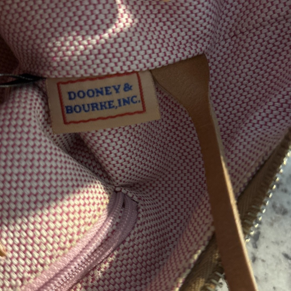 Vintage Y2K DOONEY & BOURKE Houndstooth Checkered Blue White Hobo Bag Purse VGUC - Picture 13 of 16